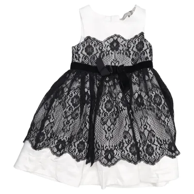 Blumenkinderkleid (Schwarz, Weiß) von Kids by Lindex