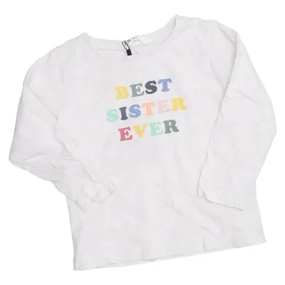 Long sleeve T-shirt (White, Multicolored) from H&M Kids Cotton