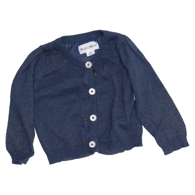 Cardigan (Bleu) de Phister & Philina Coton, Fibre métallique, Polyester