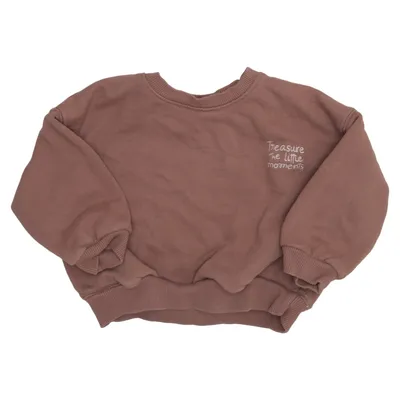 Sweatshirt (Bruin) van Zara Katoen, Polyester