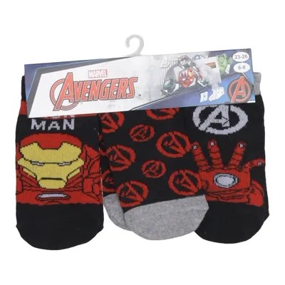Chaussettes (Noir, Rouge, Multicolore) de Marvel Avengers Coton, Élasthane, Polyester