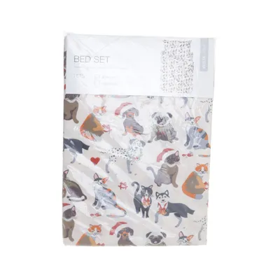 Bed set (Beige, Multicolored) from Rusta Home Polyester