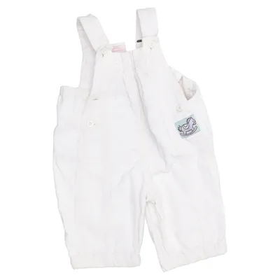 Hängselbyxor (Vit) från H&M Baby Bomull