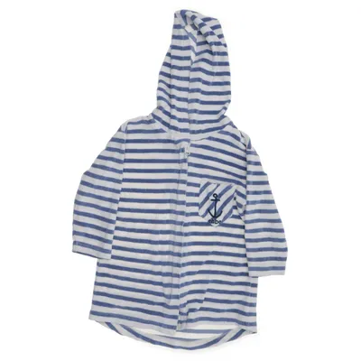 Badjas (Wit, Blauw) van Ebbe Organisch katoen, Gerecycled polyester