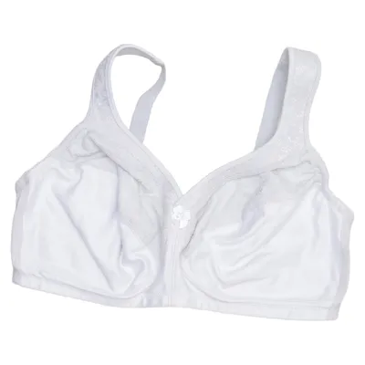 Bralette (White) from Glamorise Cotton, Elastane, Polyamide, Polyester