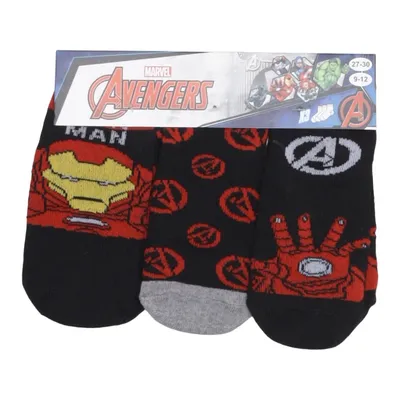 Chaussettes (Noir, Rouge, Multicolore) de Marvel Avengers Coton, Élasthane, Polyester