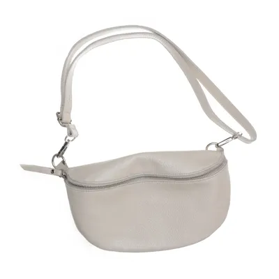 Midjeväska (Beige) från Made in italy Skinn