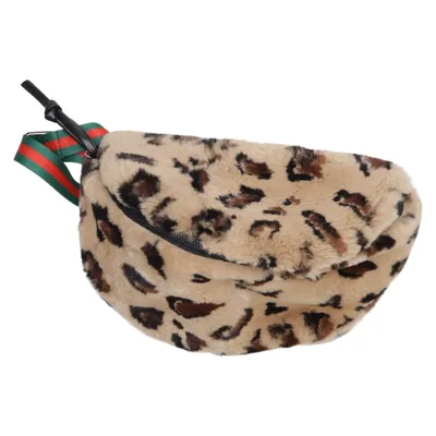 Sac-banane (Beige, Multicolore) de Natures Collection Polyester, Fourrure de lapin