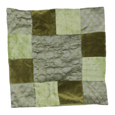 Kuddfodral (Grön, Flerfärgad) från Indiska Bomull, Metallfiber, Polyester