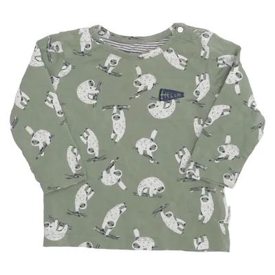 Langærmet t-shirt (Grøn) fra Tumble 'N Dry Elastan, Økologisk bomuld