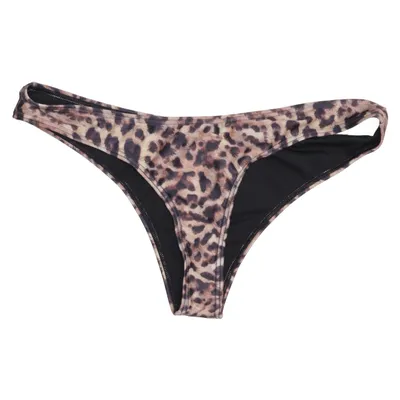 Bas de bikini (Marron, Noir) de Wolf & Whistle Élasthane, Polyester