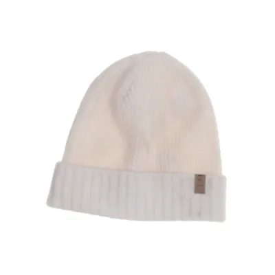 Beanie (White) from Ullmax Acrylic, Elastane, Mohair, Polyamide, Wool