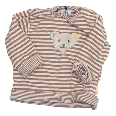 T-shirt à manches longues (Marron, Blanc) de Steiff Coton, Élasthane