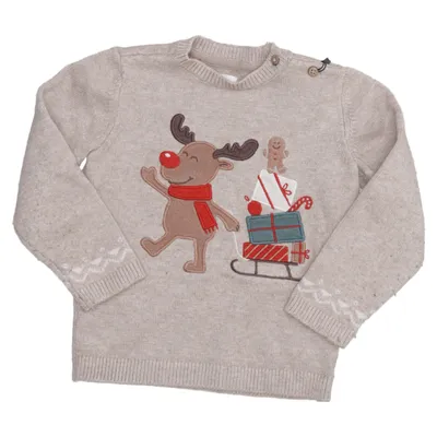 Pull de Noël (Beige, Multicolore) de Baby C&A Polyamide, Polyester