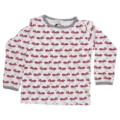 Long sleeve T-shirt (White, Purple) from Loud + Proud Organic cotton
