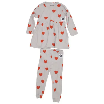 Ensemble (Gris, Rouge) de Mini Rodini Coton, Élasthane