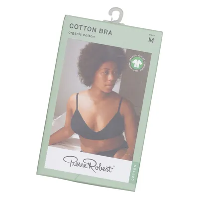 Bralette (Zwart) van Pierre Robert Elastaan, Organisch katoen