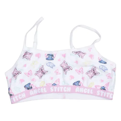 Brassière (Blanc, Rose, Bleu) de Disney Stitch Coton, Élasthane