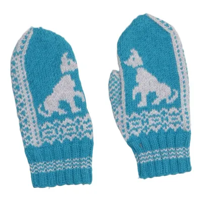 Mittens (Blue, Gray) Wool