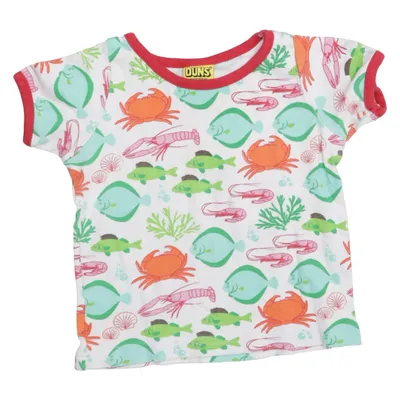 T-shirt (Weiß, Mehrfarbig) von Duns Sweden Bio-Baumwolle