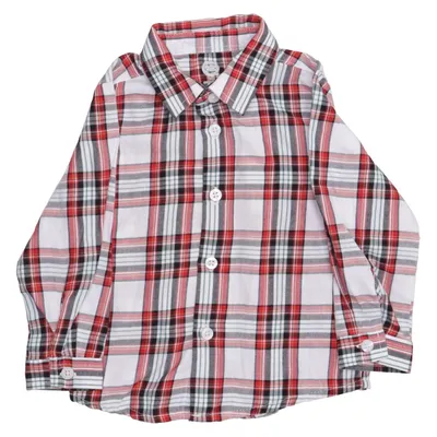 Flanellen overhemd (Wit, Rood, Zwart) van Wonder Nation Katoen, Polyester