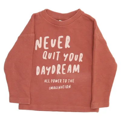 Långärmad t-shirt (Brun) från Mini Gina Tricot Bomull, Elastan