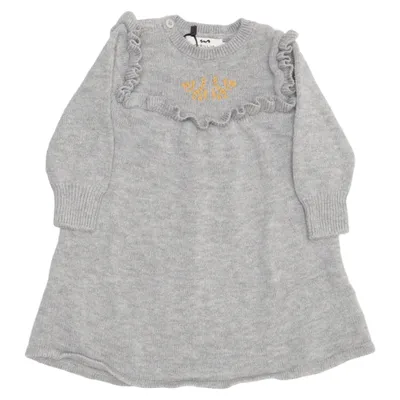 Klänning (Grå) från Cyrillus Bomull, Polyamid, Ull