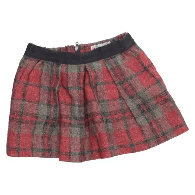 Jupe (Rouge, Gris) de Bonpoint Acrylique, Coton, Laine