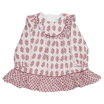 Kleid (Beige, Pink, Braun) von Mayoral Baumwolle, Viskose