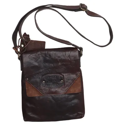 Sac à bandoulière (Marron) de Spikes & Sparrow Coton, Cuir, Polyester