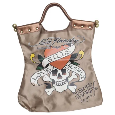 Handbag (Brown, Multicolored) from Ed Hardy by Christian Audigier