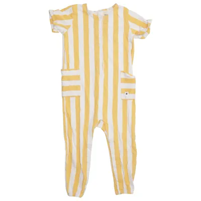 Barboteuse (Jaune, Blanc) de Lindex Baby Coton