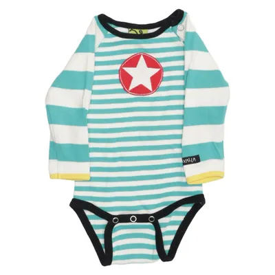 Body (Blå, Vit) från Villervalla Ekologisk bomull