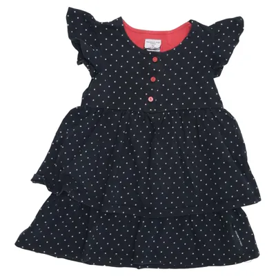 Klänning (Blå, Vit) från Polarn O. Pyret Bomull, Elastan