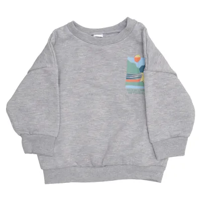 Sweatshirt (Grå) fra Once Bomuld, Polyester