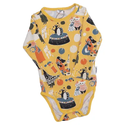 Romper (Geel, Meerkleurig) van Moomin by Martinex Elastaan, Organisch katoen