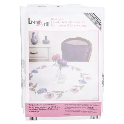 Brodyrmönster (Vit, Flerfärgad) från Living Art Bomull, Polyester