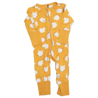 Rompers (Yellow, White) from Polarn O. Pyret Elastane, Organic cotton