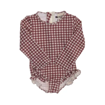 Badedragt (Rød, Hvid) fra Kuling Elastan, Nylon