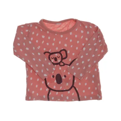 Long sleeve T-shirt (Pink, White) from Pocopiano Organic cotton