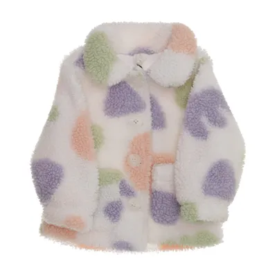 Jacka (Vit, Flerfärgad) från H&M Polyester, Bomull