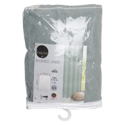 Rod pocket curtain (Green) from Inspire Linen