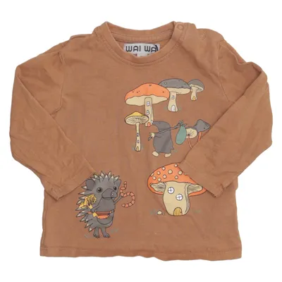 T-shirt à manches longues (Marron) de Wai Wai Coton