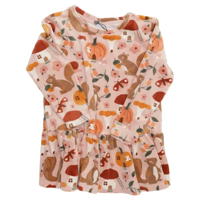 Klänning (Rosa, Flerfärgad) från Lindex Kids Elastan, Polyester