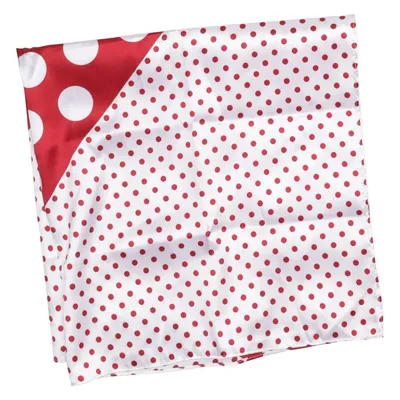 Näsduk (Röd, Vit) från Wica Polyester, Silke