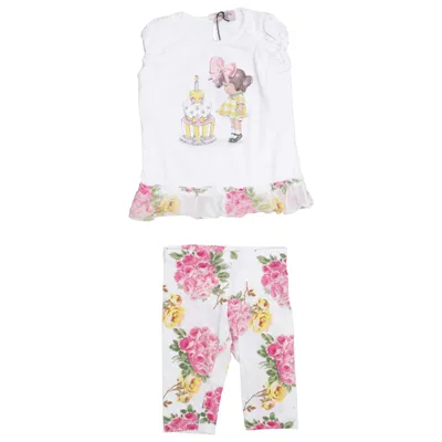 Set (Wit, Roze, Geel) van Monnalisa Katoen, Elastaan