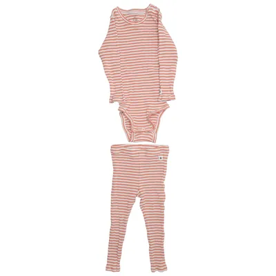 Ensemble (Blanc, Orange) de Lindex Baby Coton, Élasthane