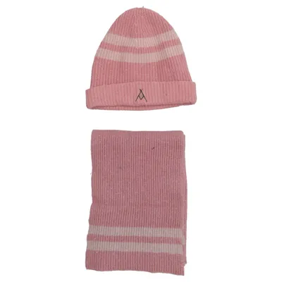 Accessory set (Pink, Beige) from A Monday in Copenhagen Acrylic, Polyamide, Wool