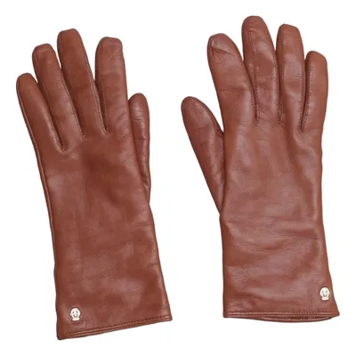 Lederhandschuhe (Braun) von Roeckl Kaschmir, Leder, Polyamid