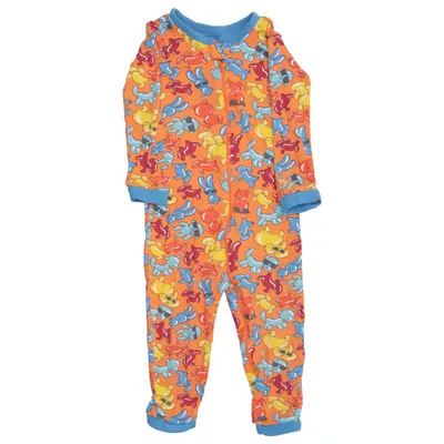 Barboteuse (Orange, Bleu, Multicolore) de Place Coton, Élasthane